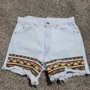 Levi's vintage orange tab repurpous jeans shorts